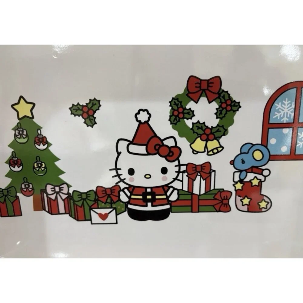 Hello Kitty Christmas Santa Pink/White 13x9 Ceramic Rectangle Baking Dish Sanrio